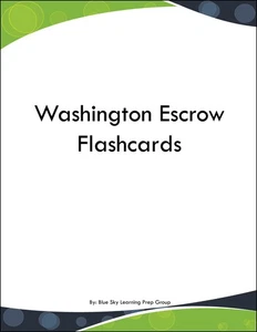 Washington Escrow Flashcards - Imagen 1 de 1