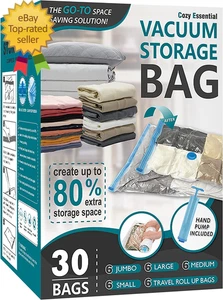 30 Pack Vacuum Storage Bags Space Saver Vacuum Storage Vacuum Seal - Picture 1 of 4