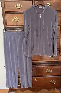 Chicos Travelers Set Gr. 1 (S/8) Hoodie Crop Hose 2-teilig lila Reißverschlusstaschen - Bild 1 von 6