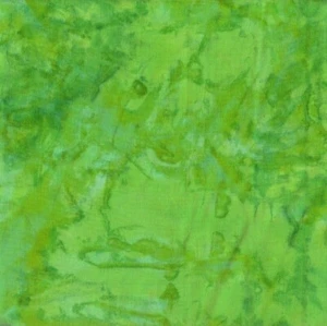 Tessuto Batik marmo tinto a mano verde primavera 100% cotone 1/4 iarda fuori bullone - Foto 1 di 3