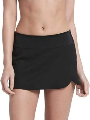 $50 NWT NIKE L Swim Solid Board Skirt Bottom Black Womens Skort - Image 1 of 4