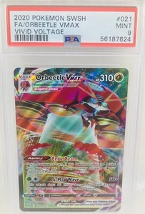 2020 Pokemon SWSH Vivid Voltage #021 FA Orbeetle VMax PSA 9 GEM MINT - Picture 1 of 2