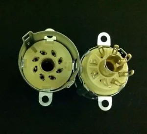 8 Pin B8A Philips Ceramic Rimlock Tubes Sockets For ECC40, EF40, EZ41, etc. - Picture 1 of 1