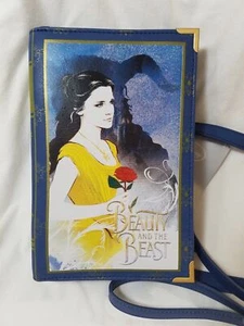 Beauty And the Beast Book Purse Dark Blue 2017 Live Emma Watson Disney Store Bag - Picture 1 of 7
