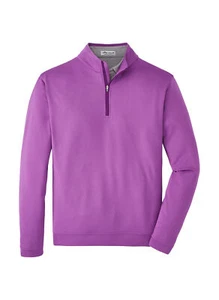 NEW MENS PETER MILLAR GOLF L/S Perth Performance Melange 1/4 ZIP PULLOVER,MEDIUM - Picture 1 of 19
