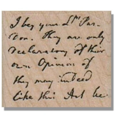 Mounted Rubber Stamp, COLLAGE WRITING, Mixed Media,Background,Art Stamp,Script - Image 1 of 4