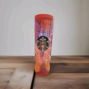 Starbucks Iridescent Pink Champagne Bubble Tumbler Cup 16 oz Holiday 2020 NEW! - Picture 1 of 6