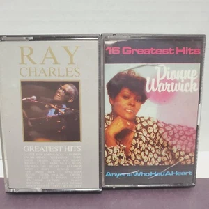 Ray Charles Greatest hits Dionne Warwick Anyone Who Has A Heart 2 cassette lot - Picture 1 of 2
