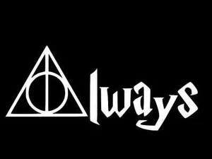 Calcomanía de vinilo de coche HARRY POTTER ALWAYS Deathly Hallows ELIGE TAMAÑO - Imagen 1 de 2