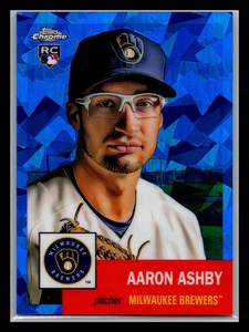 2022 Topps Chrome Aaron Ashby #378 Rookie Blue Atomic /100 Platinum Anniversary