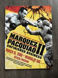 Manny Pacman Pacquiao vs Juan Manuel Marquez 2 Boxing Program - Picture 1 of 3