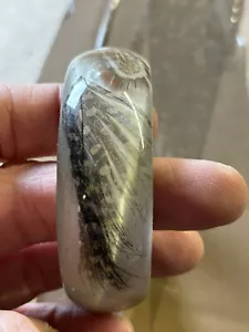 Lucite Bracelet Bangle Feather Piece Curios Antique Item Unusual Piece Decor 4n - Picture 1 of 4