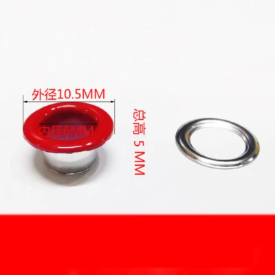 Ojal de 5 mm 6 mm con arandela ojal de reparación artesanal de cuero varios colores Foto 1 de 4