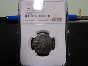 1732 Mexico Cob 4 Reales VLIEGENTHART Shipwreck NGC #6679337-12 - Picture 1 of 3