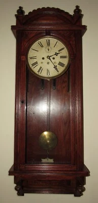 Antiguo Waterbury "Regulador No. Reloj de Pared Regulador de Pesas 3" 8 Días Foto 1 de 4