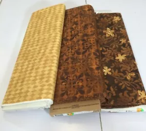 ASSORTED AUTUMN COLOURS 100% COTTON FABRICS: 110CM WIDE : #WC32-24 - Foto 1 di 14