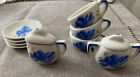 Vintage Miniature Tea & Dish Set Blue & White Porcelain Made in Japan
