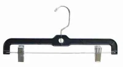 14” Plastic Pant Hanger - Black Box of 100 — 第 1/2 张图片