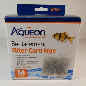 Aqueon Replacement Filter Cartridge - Size Medium - Contains 5 of 6 cartridges - Picture 1 of 5
