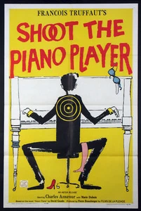 SHOOT THE PIANO PLAYER FRENCH NEW WAVE AZNAVOUR FRANCOIS TRUFFAUT 1962 1-SHEET - Picture 1 of 1