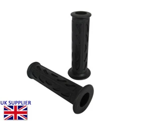 Motorcycle Hand Grips Black Soft Gel Rubber for 22mm 7/8" INCH Handlebars PAIR - Picture 1 of 12