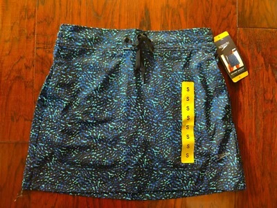 Speedo Women's Woven Swim Skort Skirt, 2 side-pockets, blue, Size Small, 1349171 - Image 1 of 4