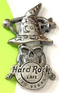 2006 HARD ROCK CAFE LAS VEGAS 3D SILVER SKULL SERIES WIZARD LE PIN - Picture 1 of 1