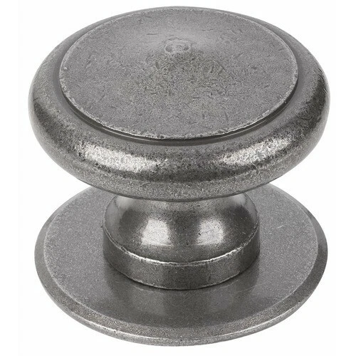 Bouton de porte fixe - rustique - en fer patiné cémenté - modèle 47 BOUVET - Photo 1/1