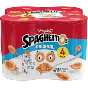 SpaghettiOs Original Pasta in Scatola, Lattina da 15,8 oz (Confezione da 4) - Foto 1 di 1