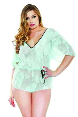 Fantasy Lingerie P135 Stretch Lace Romper with Adjustable Waist, 3X/4X - Image 1 of 2