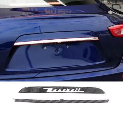 Tapa maletero puerta trasera fibra de carbono 2 piezas para Maserati Ghibli 2014-2022 Foto 1 de 4