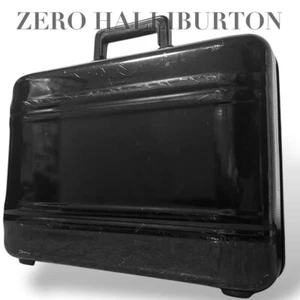 Zero Halliburton Aluminum Attache Case Black Business Bag Dial Lock - Picture 1 of 12