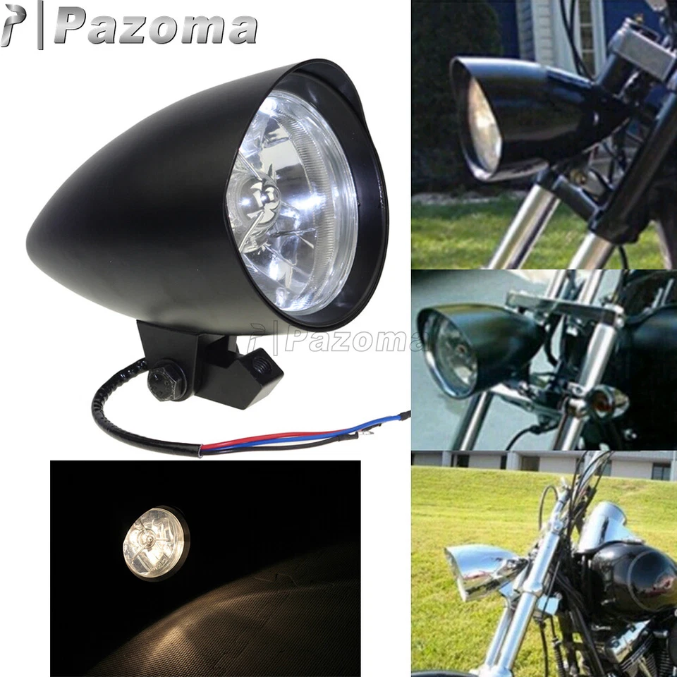 Передняя фара ретро на заказ для моделей Harley Sportster XL 1200/883 4,5 дюйма  - Изображение 1 из 4