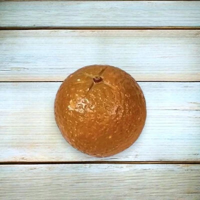 Decoración de comida realista pintada alabastro mandarina naranja fruta piedra vintage Foto 1 de 4