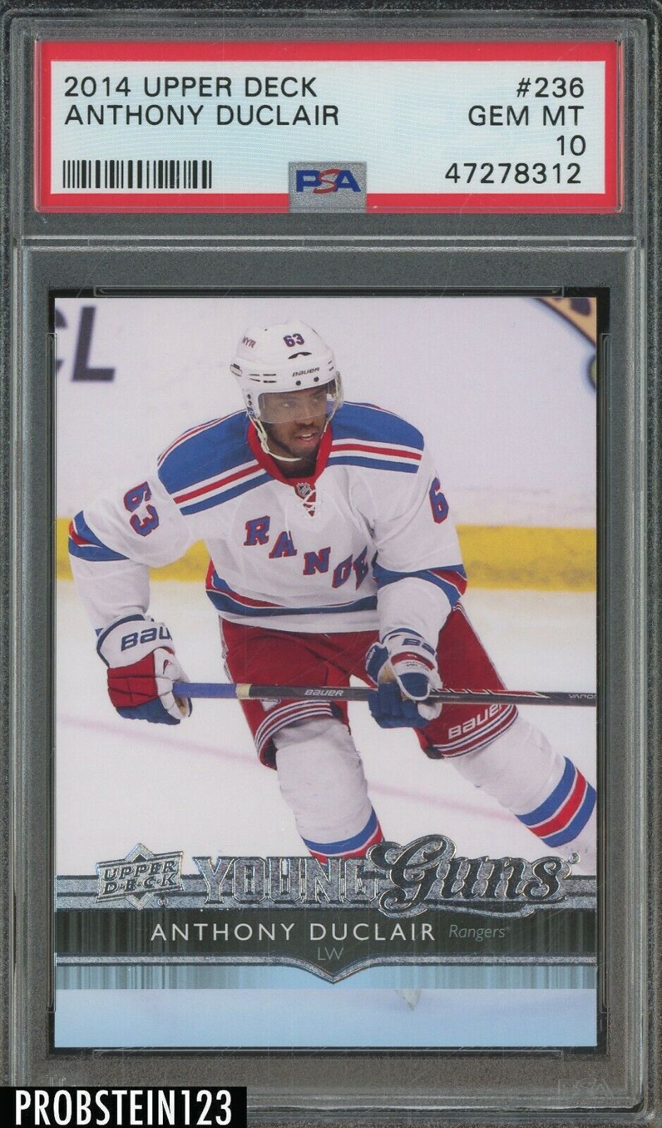 2014-15 Upper Deck Young Guns #236 Anthony Duclair Rangers RC Rookie PSA 10