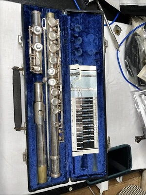 Flauta Gemeinhardt Elkhart M2 níquel plata con estuche c. 1978 Foto 1 de 4