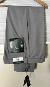 Pantaloni Polo Ralph Lauren uomo Emory grigio chiaro 34W 30L flat front nuovi con etichette - Foto 1 di 16