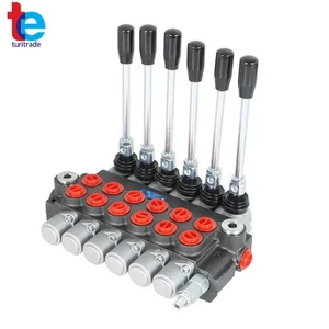 Hydraulic Directional Control Valve 11GPM Adjustable Relief Valve 6 Spool - Picture 1 of 24