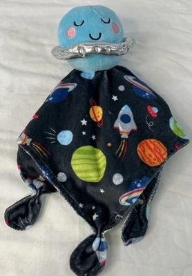 Manta de seguridad Baby Starters Planets Lovey Mordedor nave espacial luna sonajero felpa Foto 1 de 4