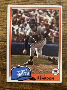 JEFF REARDON 1981 TOPPS ROOKIE CARD, NEW YORK METS - Picture 1 of 1