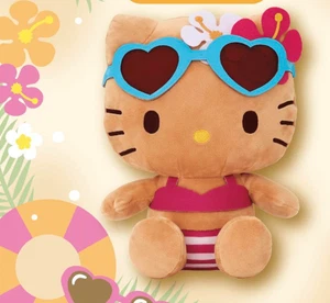 Sanrio Tanned Hello Kitty Plush stuffed plushie Ichiban Kuji H25cm New - Picture 1 of 3