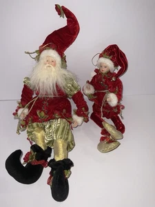 Christmas Santa & Elf shelf sitters adjustable Tree Huggers - Picture 1 of 13