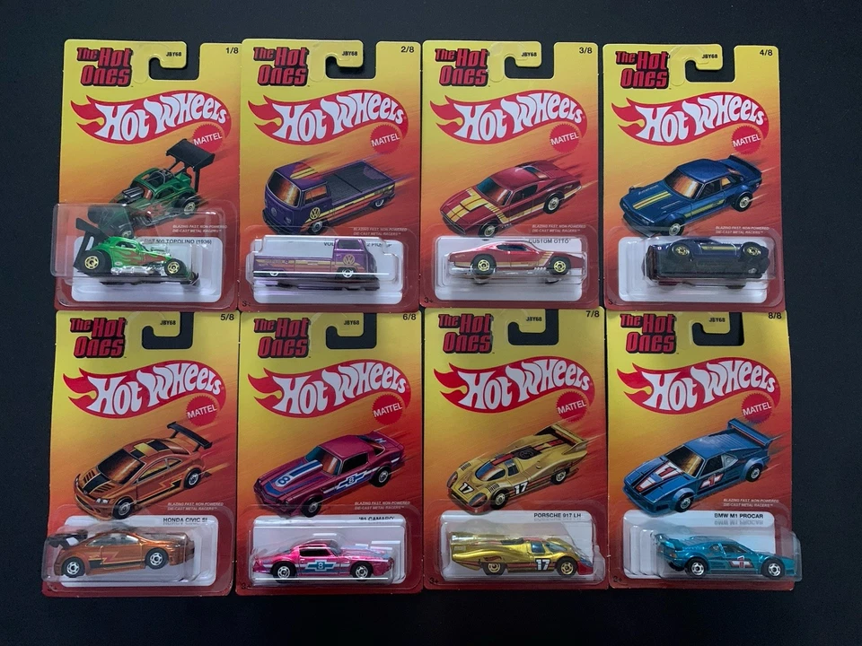 2025 Hot Wheels The Hot Ones Full Set Of 8. Porsche, BMW, Honda, Toyota, Camaro - image 1 of 2