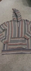 Hooey Multi Color Striped Hoodie Size Large - Picture 1 of 8