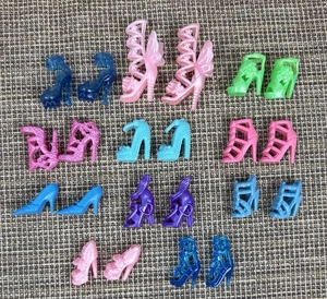 ๐ Barbie Clone Doll Shoes Lot 11 Pairs Various Colors Boots Heels - Picture 1 of 5