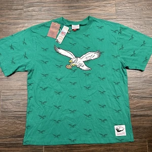 Philadelphia Eagles Kelly Green Mitchell & Ness NFL Throwbacks Shirt Size XL NWT - Picture 1 of 9