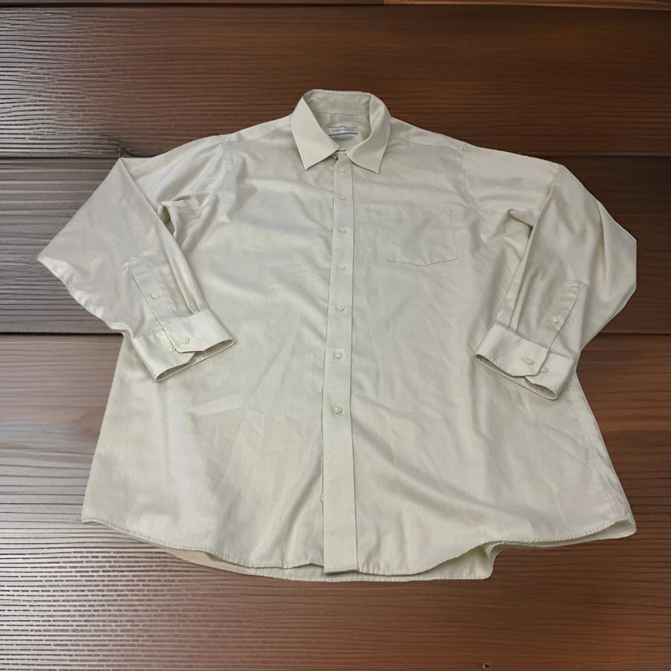 Camisa de vestir Joseph Abboud para hombre XXL 2XL alta 17-36/37 marfil liso blanco crema Foto 1 de 4