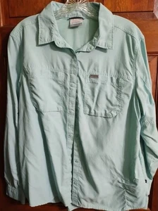 Columbia PFG Herren hellgrün LS belüftetes Hemd, Nylon, Größe L - Bild 1 von 3