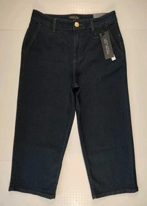 RACHEL ZOE - Neu mit Etikett - Damen Hi-Rise Hose Capri Dark Wash Denim Blue Jeans - Größe 4 - Bild 1 von 12