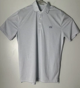 Camisa polo de golf Holderness & Bourne a rayas para hombre talla L pequeño defecto - Imagen 1 de 12
